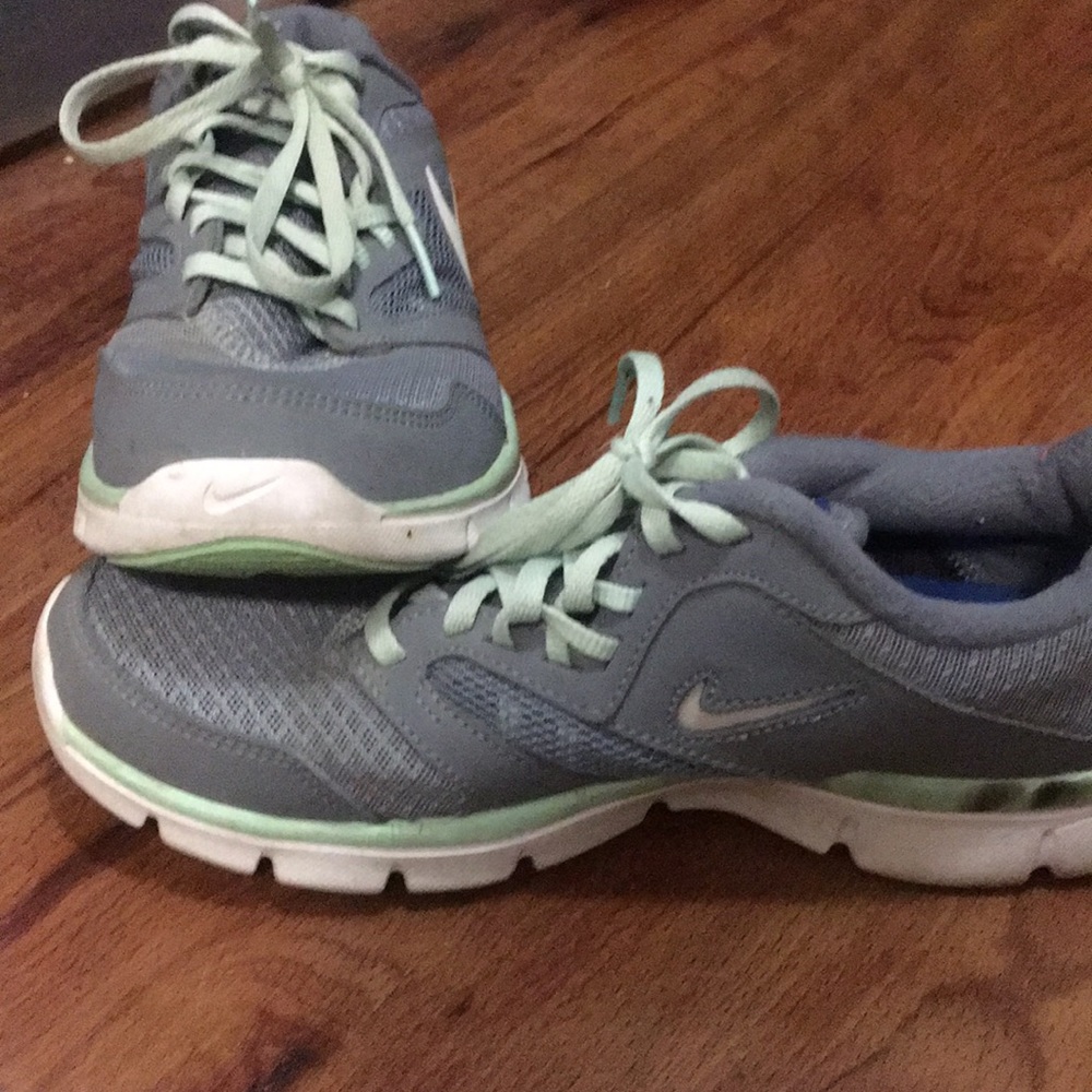 Grey with mint Nike running shoes size 7